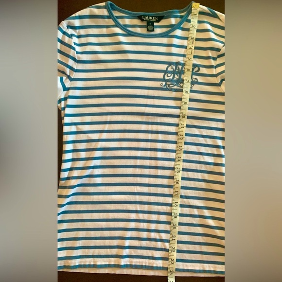 Lauren Ralph Lauren Blue Striped Top - Picture 4 of 5